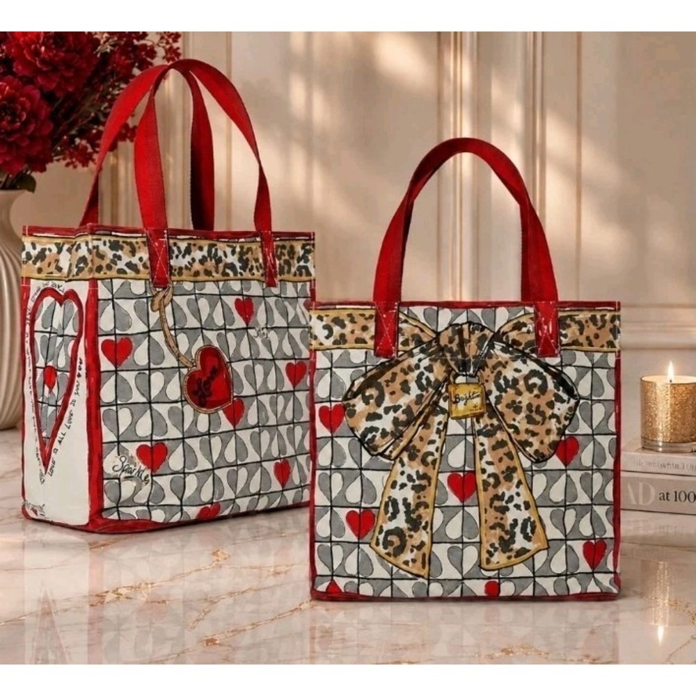 NWT Brighton Wild Love Tote Bag Cat Bow Hearts